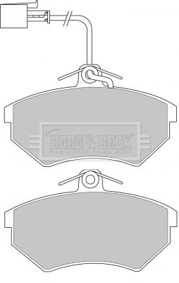BORG & BECK Комплект тормозных колодок, дисковый тормоз BBP1123
